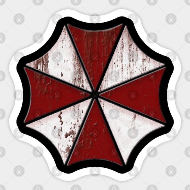 Umbrella Bloody Logo Sticker by Nykos
